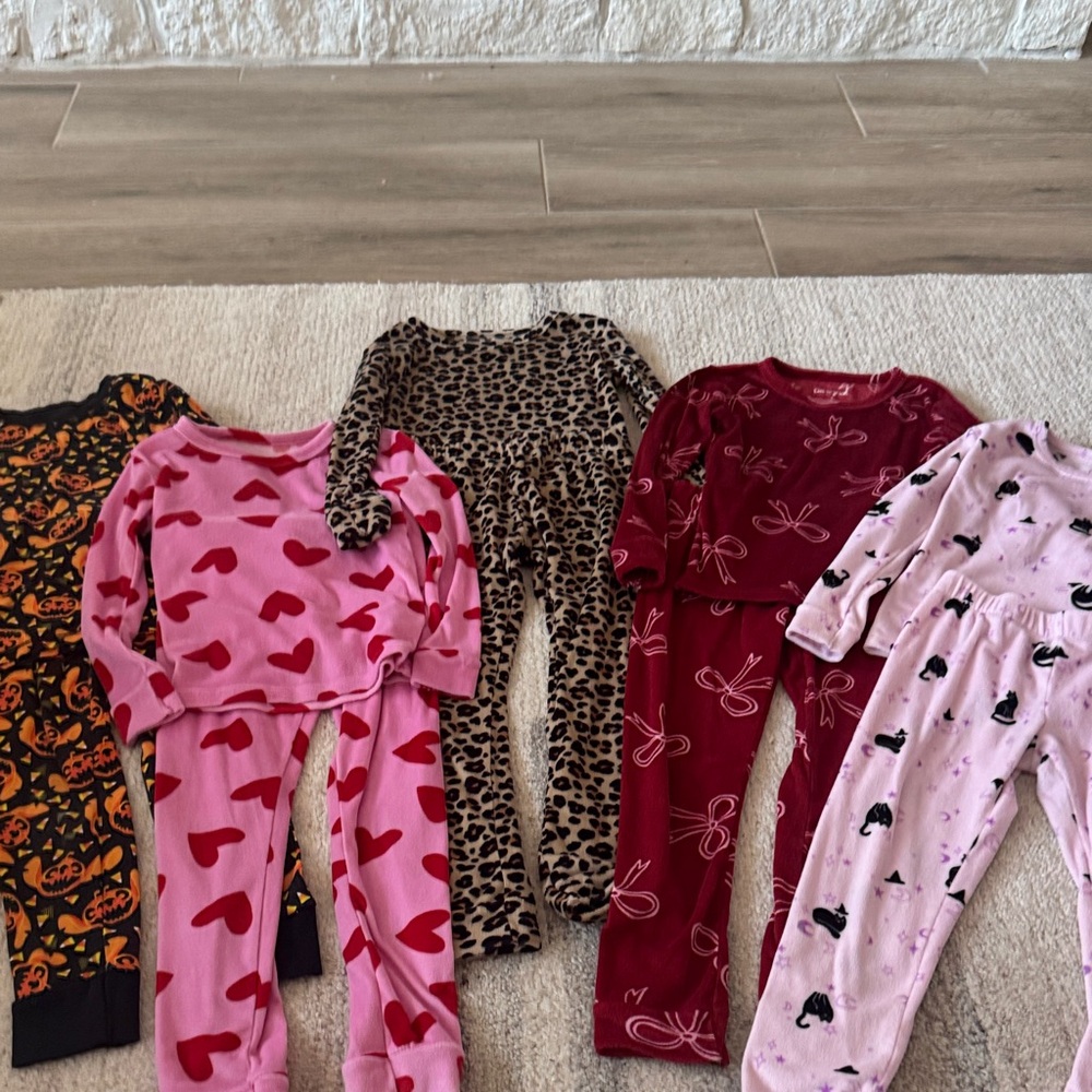 Cat & Jack Kids Pajama Sets - Pink, Red, Leopard Print